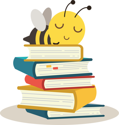 Bee on a Stack of Books